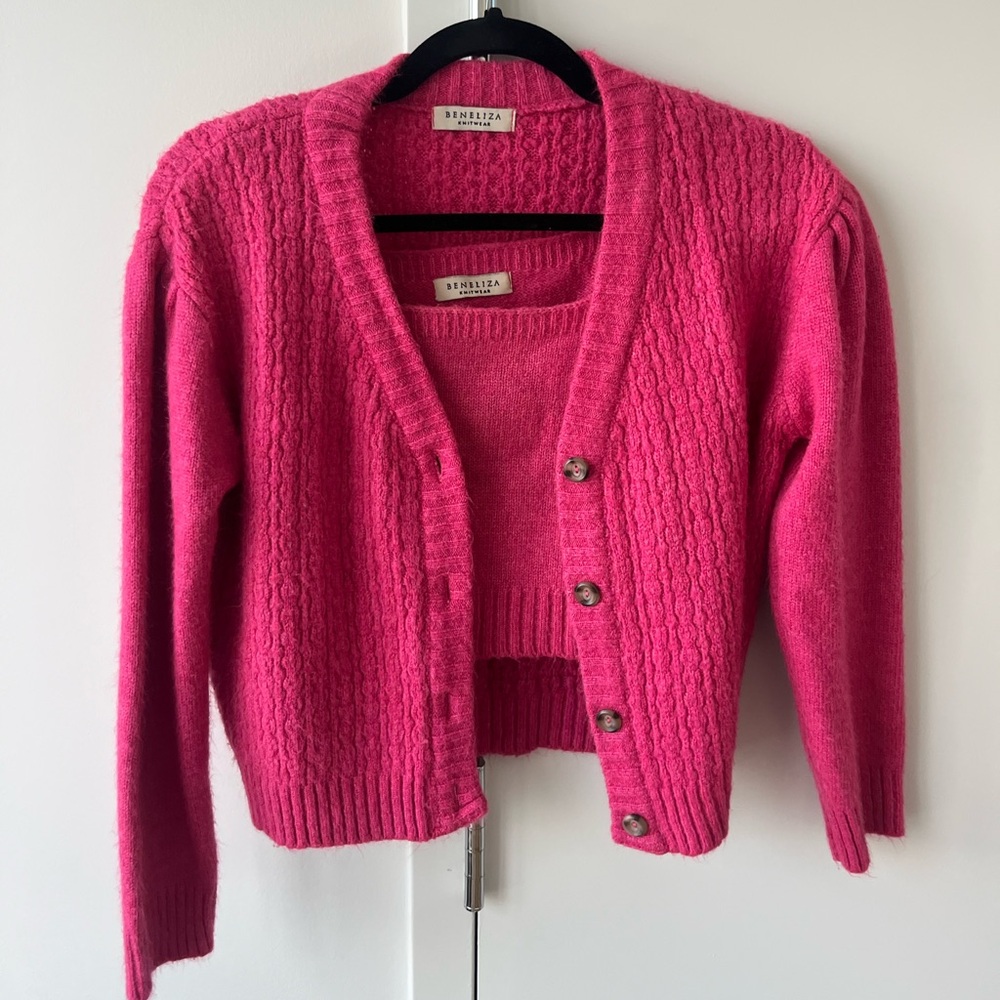 Tank and Sweater Set - Pink - size S